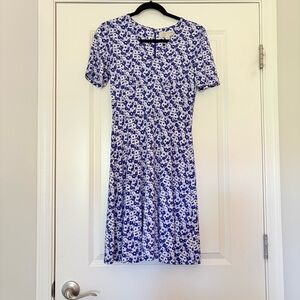 Michael Kors Women's Purple & White Floral Mini Dress